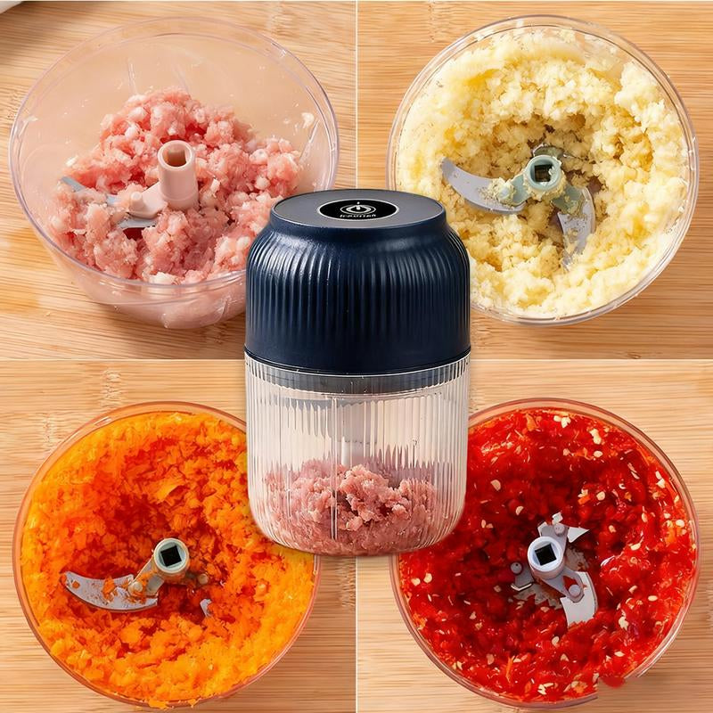 Revolutionize Your Cooking with the Electric Garlic Chopper - Compact, USB Rechargeable Mini Food Processor for Effortless Chopping of Garlic, Onions, Vegetables, and More!