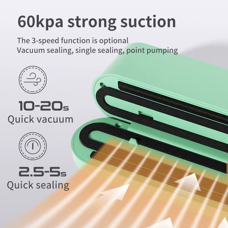 Charging Mini Wireless Fully Automatic Vacuum Sealing Machine Household Small Portable Food Packaging Plastic Sealing Machine